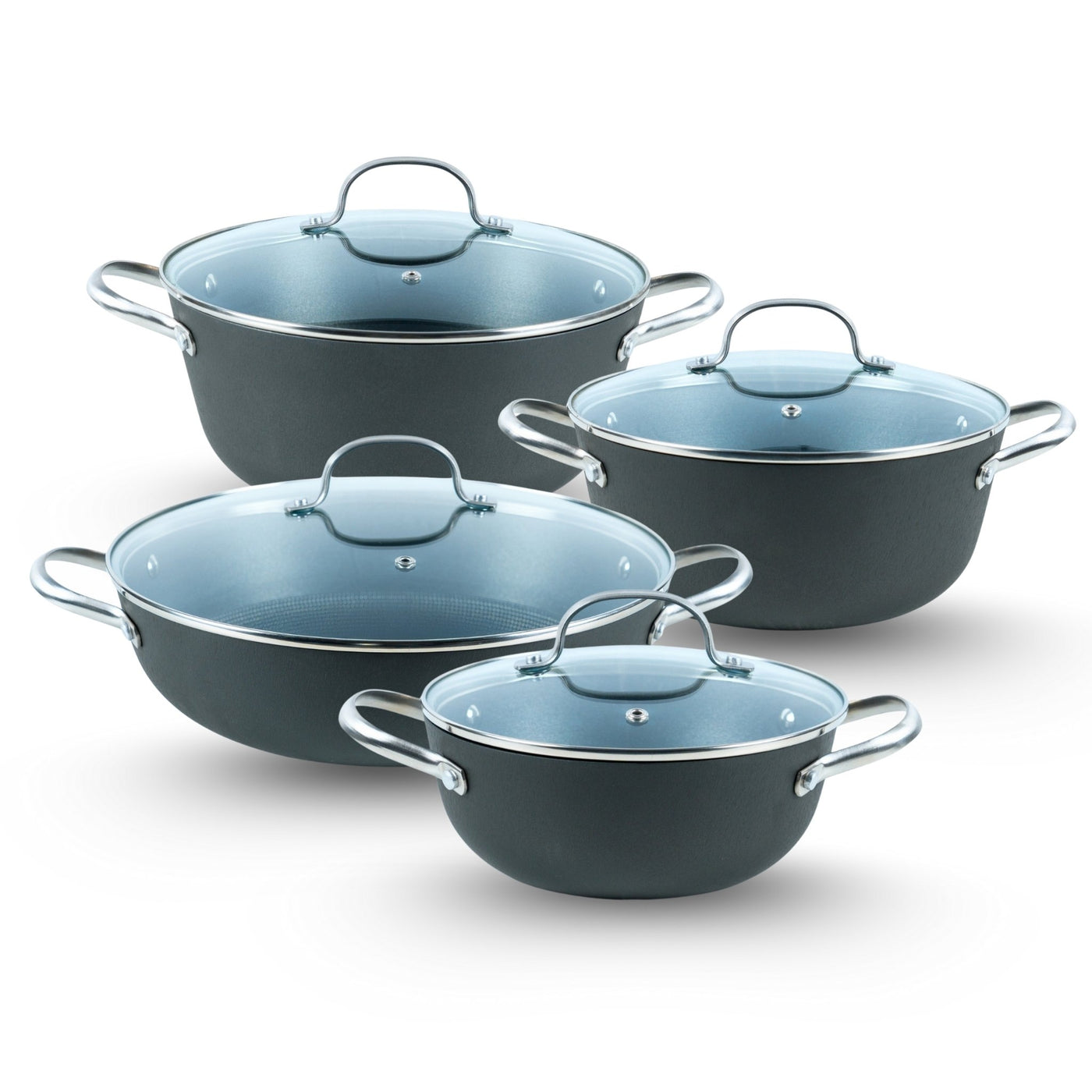 Öntöttvas Casserole Készlet 4db